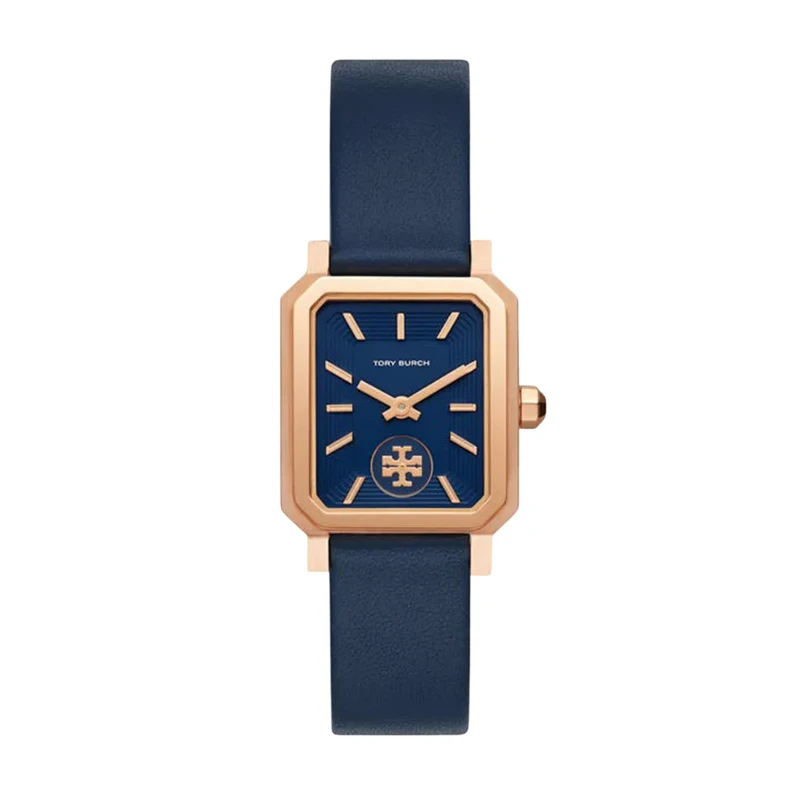 Tory Burch The Robinson Navy Dial Leather Watch- TBW1511